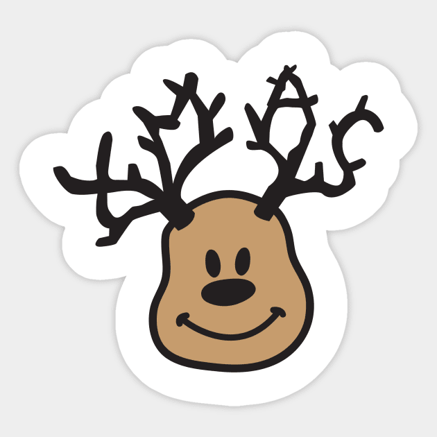 Christmas: Funny Reindeer Sticker by nektarinchen